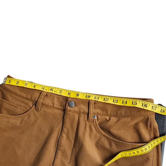 Lululemon Mens ABC Slim Fit Pant, Corduroy Ribbed, Brown Rust, Size 33 - Picture 7 of 9